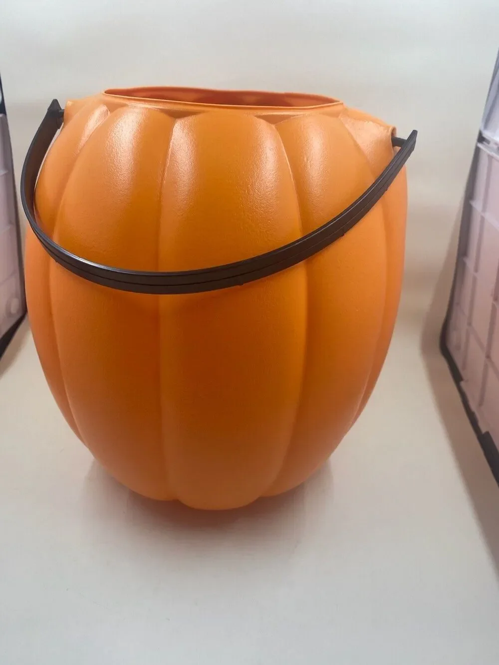 DISNEY TIGGER PUMPKIN Orange Halloween Trick Or Treat Pail Bucket 9”